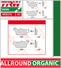 2 rear brake pads TRW MCB575EC Honda NSR 80 R 87-92 / XLR 125 JD 1999-