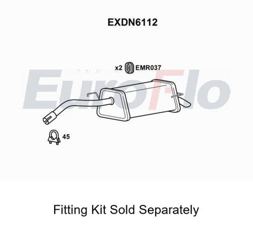 Rear muffler silencer insert - muffler,