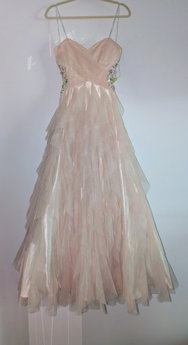 Champagne masquerade ball gown - ball,