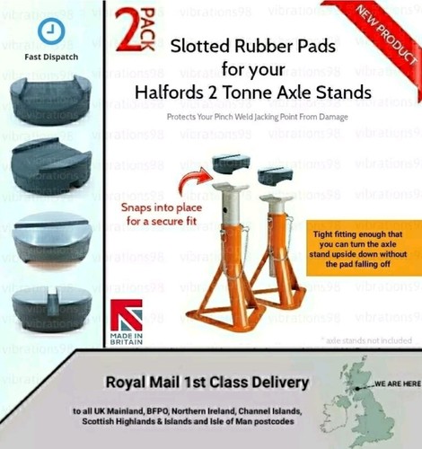 Slotted rubber pads - 2x,
