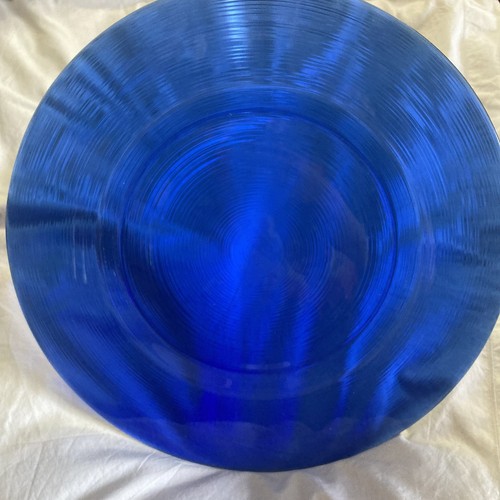 Cobalt blue glass plates - plates, x6