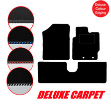 Tailored DELUXE Carpet Car Floor Mats For Toyota Yaris 2011 Onwards  2 Clips 3PC