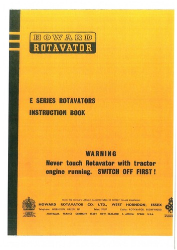 Howard rotavator series - rotavator, e