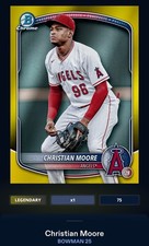 25 Topps Bunt DIGITAL Bowman Yellow LEGENDARY 75cc Christian Moore