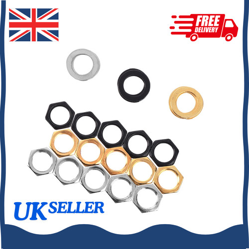 5pcs guitar jack socket - jack, nuts