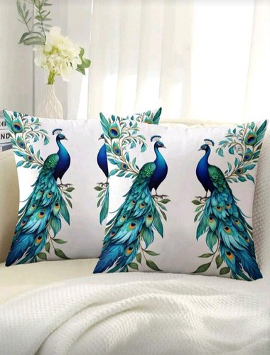 Peacock cushion covers - x,
