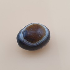 Vintage Natural Eyes Suliemani Agate Bead Amulet 21.6mm x 17.2mm
