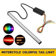 Flexible Motorcycle Turn Signal LED Rear Light Strip Tail Brake Stop Lamp Bar UK