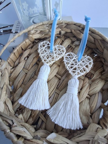 Wicker heart pendant rustic - wicker,