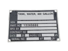 US ARMY M1112 Water Tank