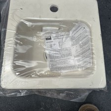 Corstone Cast Acrylic Prep Bar Sink Warren 1 Hole Off WHITE  15.5 X 16.5" X 7"