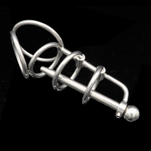 Stainless steel male chastity - steel,
