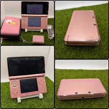 Nintendo 3DS Console Metallic Rose Pink Complete Bundle EUR + Games - See Desc
