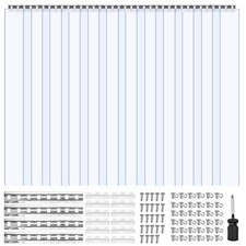 VEVOR Strip Curtain PVC Door Curtain 72" x 96" Cooler Freezer Clear Plastic