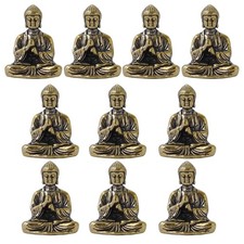 10pcs Brass Statue of Shakyamuni Buddhas Figure for Home Decorations Meditation