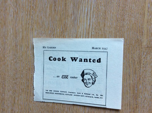 Ephemera 1947 advert - ,