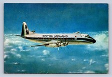BRITISH MIDLAND VICKERS VISCOUNT VINTAGE AIRLINE ISSUE POSTCARD BMA AIRCRAFT 