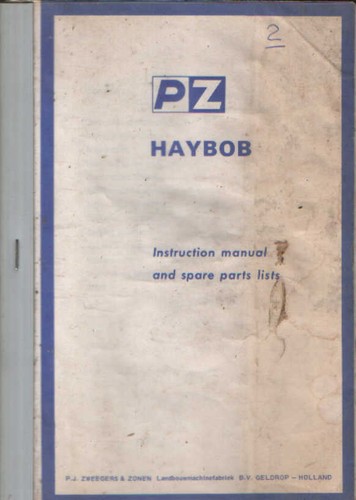 Zweegers haybob operators - zweegers,