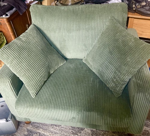 Green corduroy 100cm wide - 100cm,