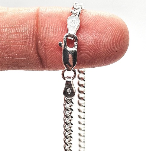 Silver chain necklace curb 3mm - necklace,