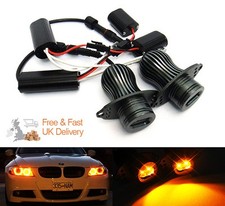 HeadLight LED 20W Angel Eye Halo Ring Light Bulb Amber For BMW E90 E91 3 Series