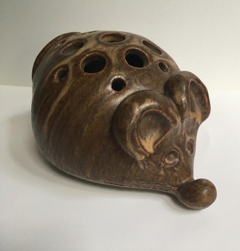 Pottery flower frog mouse - flower,
