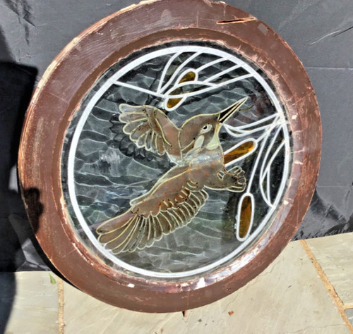 Vintage antique stained glass - stained,