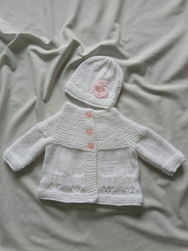 New hand knitted baby girls - new,