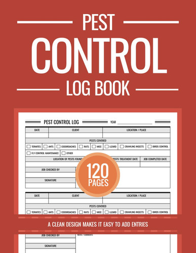Pest control log book - pest,