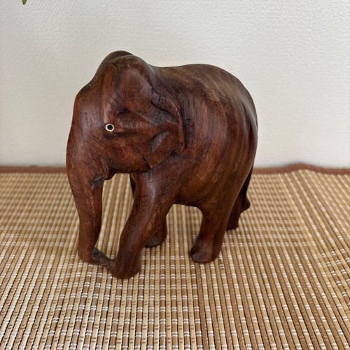 Vintage wooden elephant - vintage,