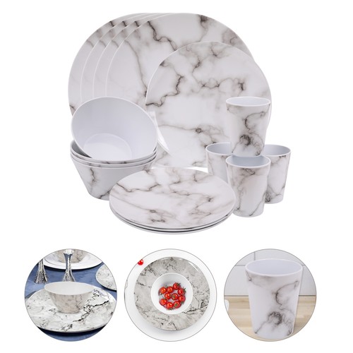 16pcs marble design melamine - marble,