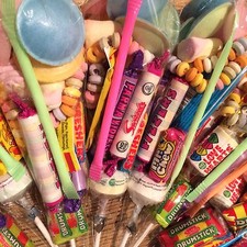 Personalised Pre Filled Vegetarian Retro Sweet Cones Kids Party Bags Birthday