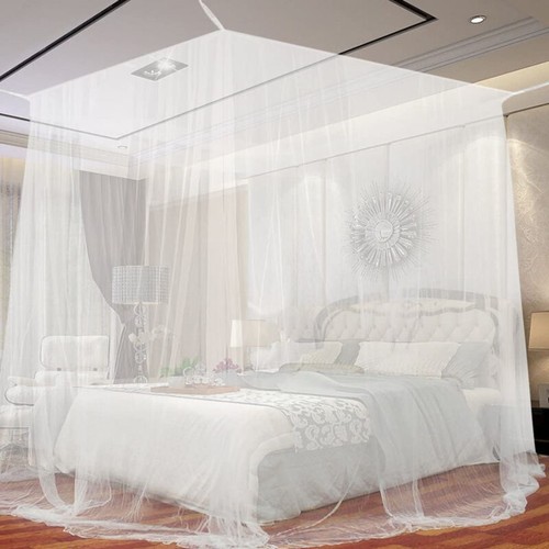 White mosquito net bed - net, fly