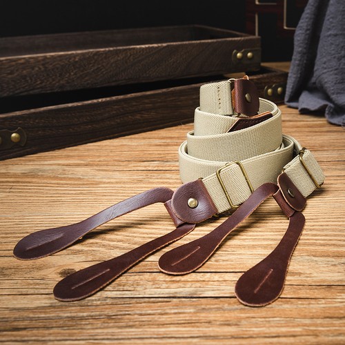 New vintage button braces - button, back