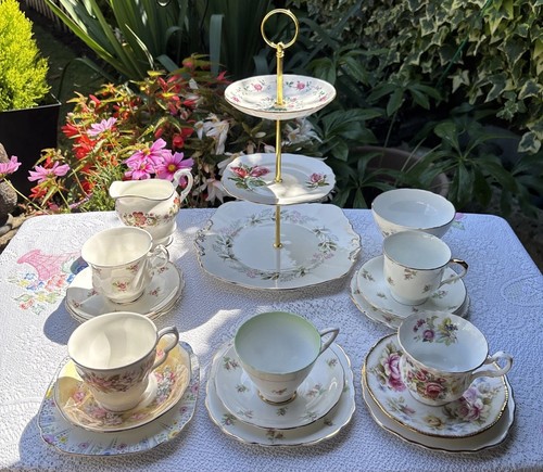 Vintage bone china tea - china, set