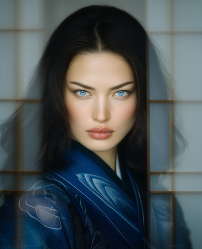 Blue eyed woman - in,