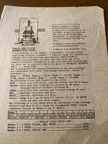 Maxi range coil - radio, flyer