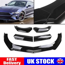 NEW Universal Glossy Black Car Front Bumper Lip Splitter Spoiler Body Kit UK