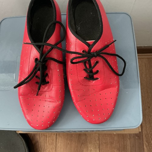 Red tie ups - dance, shoes