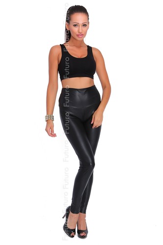 High waist leggings mat - high,