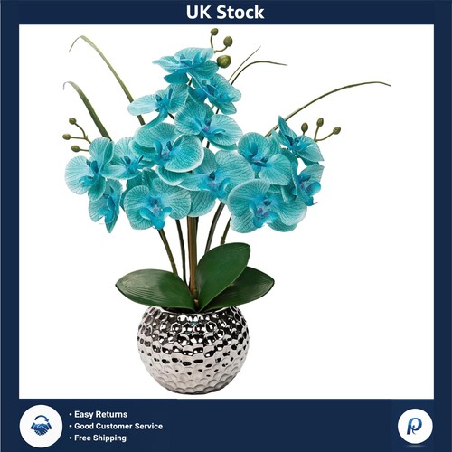 Vibrant blue artificial orchid - blue,