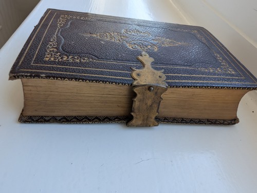 1865 antique holy bible pocket - 1865,
