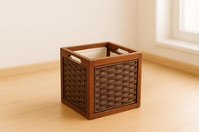 Handwoven Wicker Storage Bin