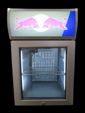 Used Red Bull Energy Drink Mini Fridge Cooler Showcase 100V Working