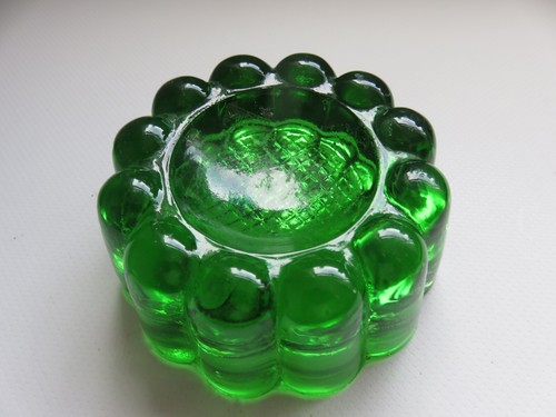 Art deco green glass piano - art,
