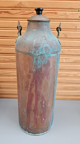 Vintage antique copper milk - copper,
