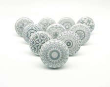 GREY KNOBS Vintage Shabby Chic Knobs Wardrobe Drawers Handle Dresser knob B01