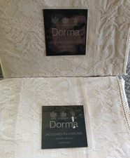 Pair of Dorma Acanthus Jacquard Oxford Pillowcases, Rope Trim, 48x 76cm