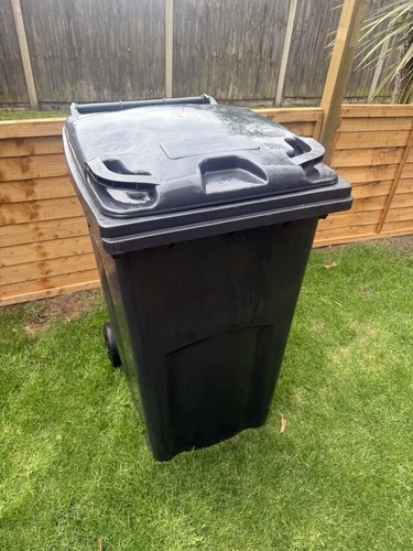 Black 360 340l wheelie bin - 360/340l,