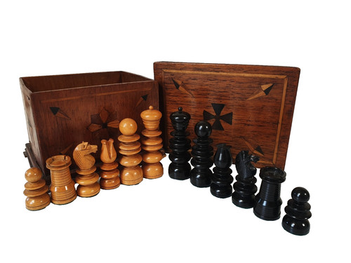 Antique chess set george - st,